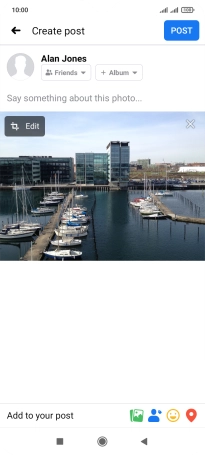 Press the text input field.