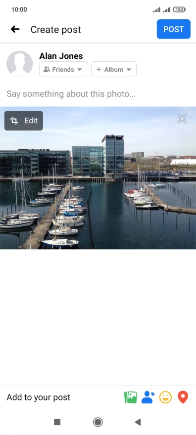 Press the text input field.