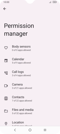 Press the required category.