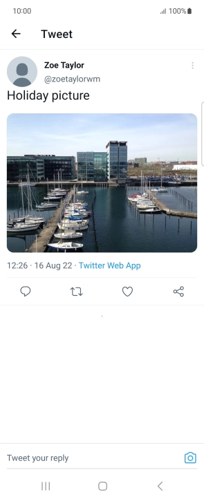 Press the text input field.