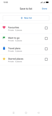 Press the required setting.