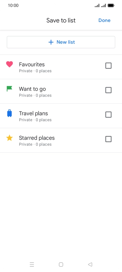Press the required setting.