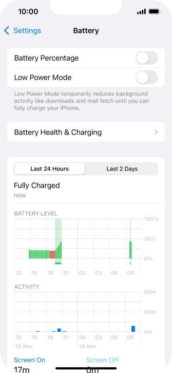 Press the indicator next to 