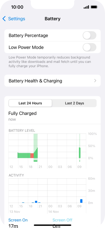 Press the indicator next to 
