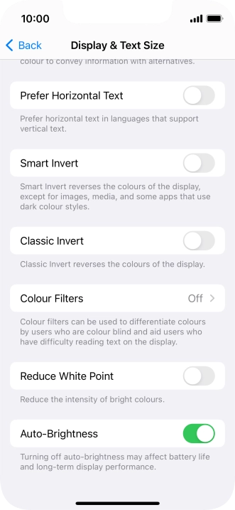 Press the indicator next to 