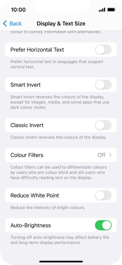 Press the indicator next to 