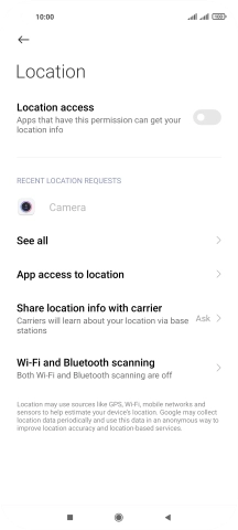 Press the indicator next to 