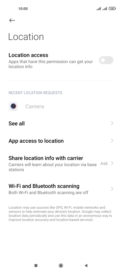 Press the indicator next to 