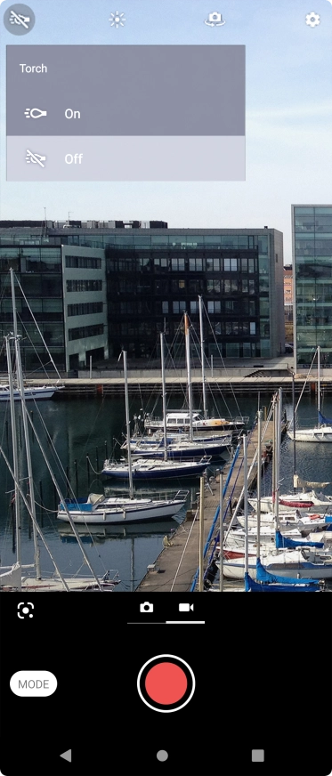 Press the required setting.