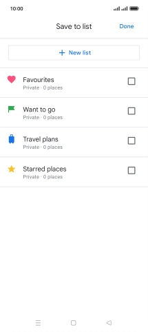Press the required setting.