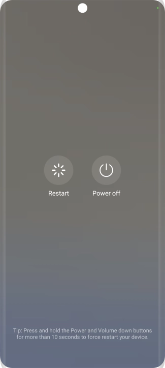 Press Power off. Press Power off.