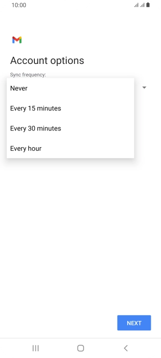 Press the required setting. Press the required setting.