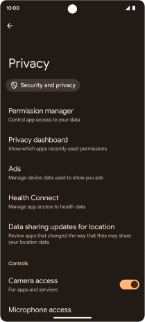 Press Privacy dashboard. Press Privacy dashboard.