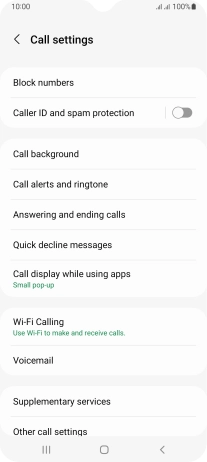 Press Supplementary services.