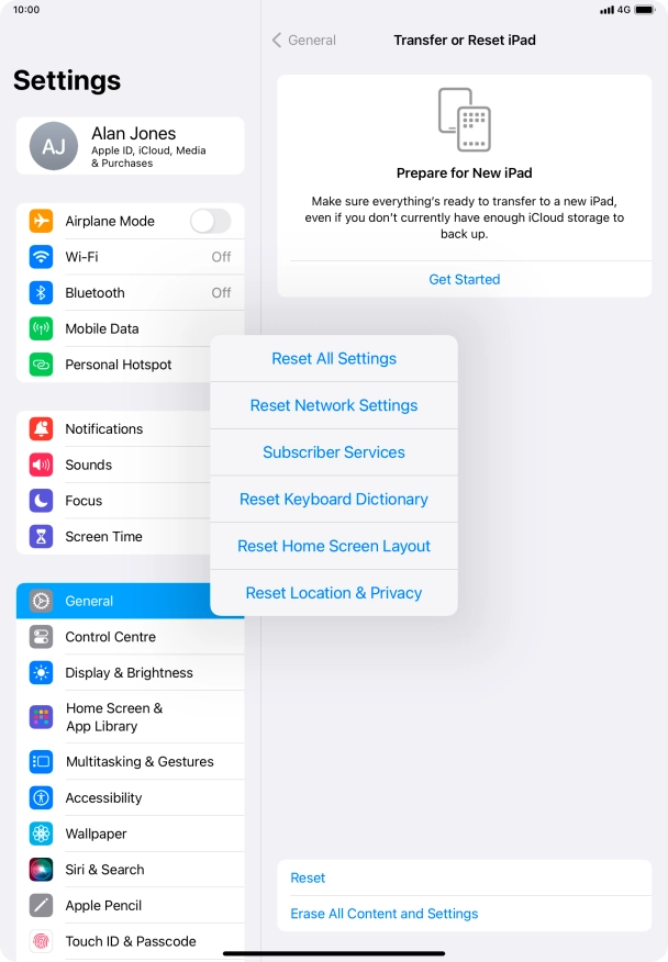 Press Reset Network Settings. Press Reset Network Settings.