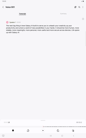 To view a summary of the text, press Summary.