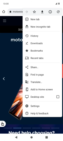 Press the star to add the bookmark.
