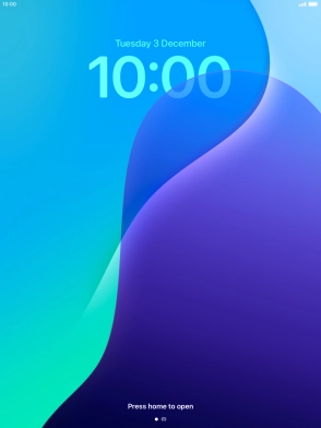 Press and hold anywhere on the lock screen.