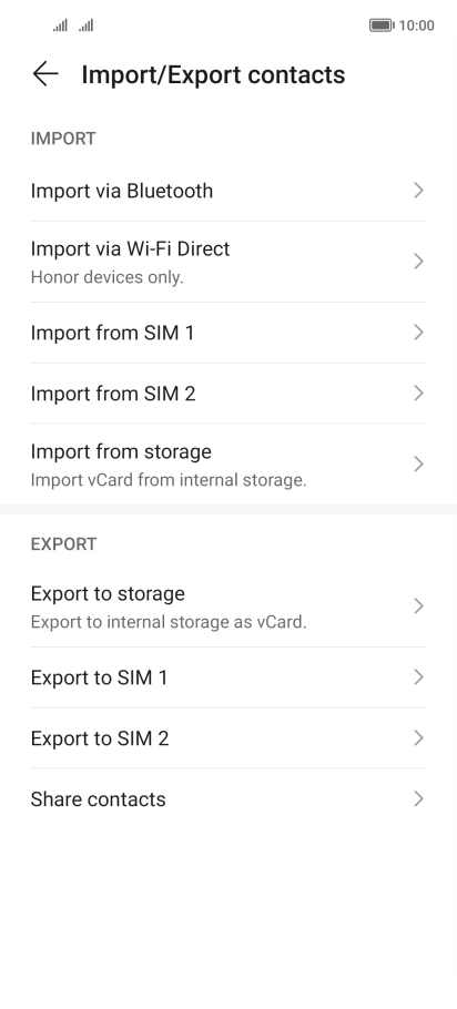 Press Import from ‹SIM›.