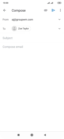 Press Subject and key in a subject.