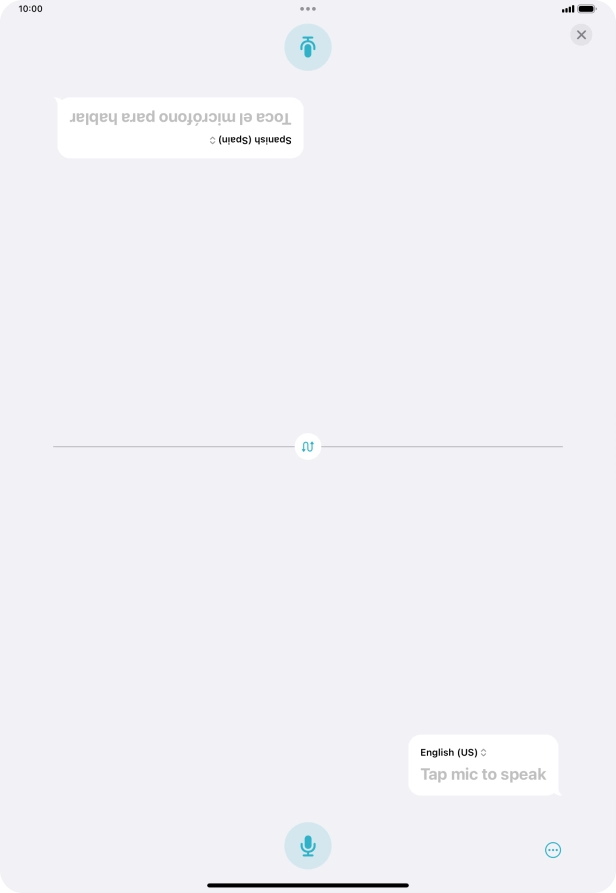 Press the end icon to end two-way view.