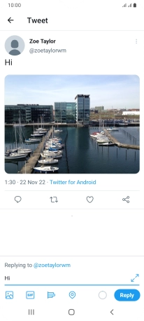 Write your reply and press Reply.