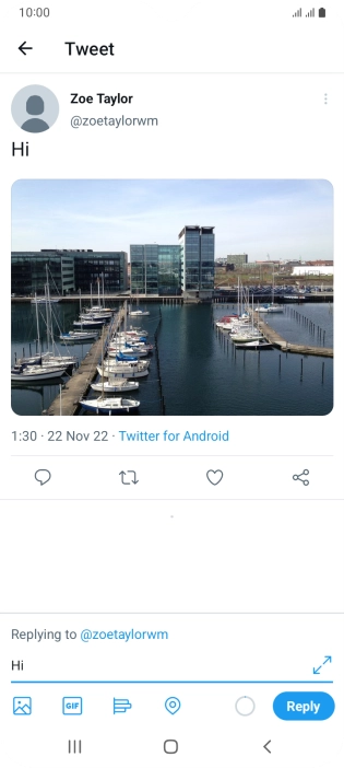 Write your reply and press Reply.