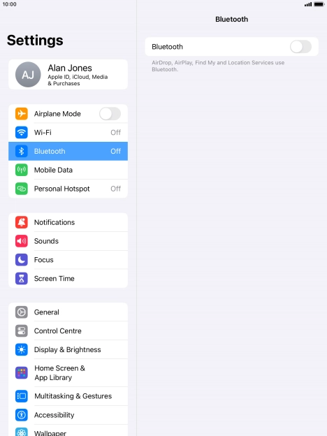 Press the indicator next to 