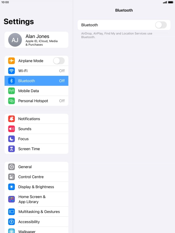 Press the indicator next to 