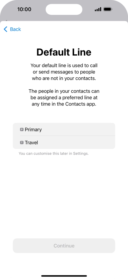 Press the required price plan. Press the required price plan.