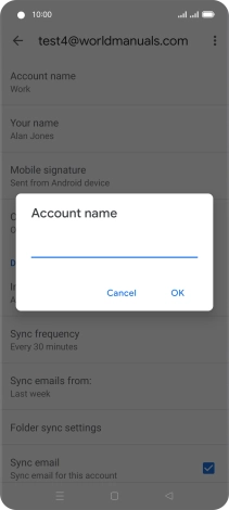 Press OK and key in the required name.
