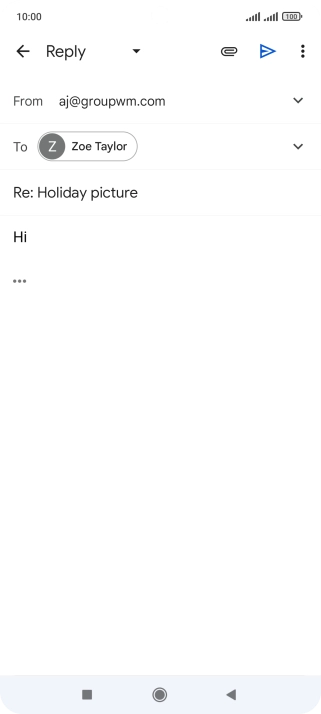 Write the required text and press the send icon.