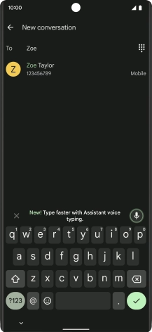 Press the required contact.