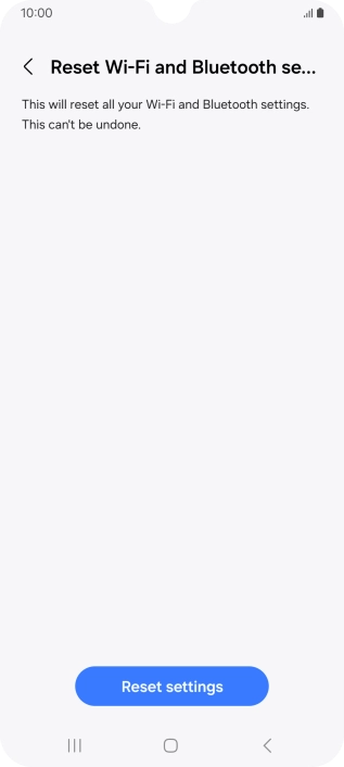 Press Reset settings.
