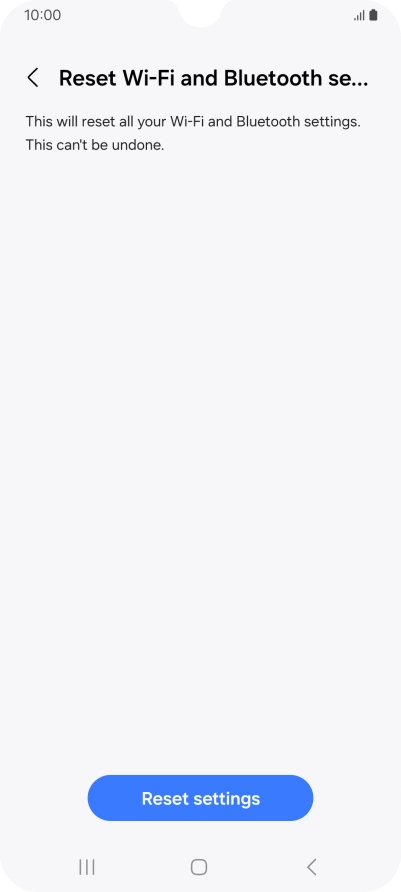 Press Reset settings.