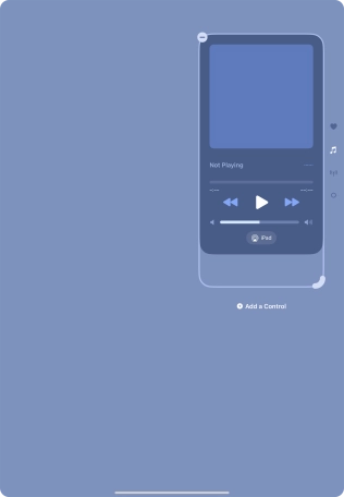Press the remove icon on the required Control Centre page to remove it from Control Centre.