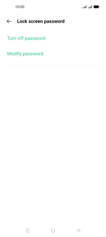 Press Turn off password. Press Turn off password.