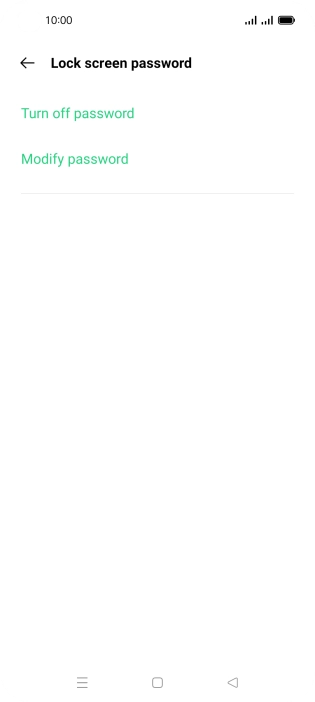 Press Turn off password. Press Turn off password.