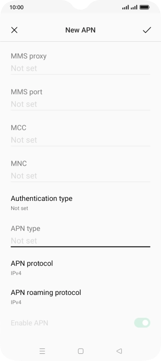 Press the confirm icon.