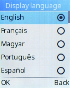 Select the required language.