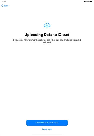 Press the required setting.