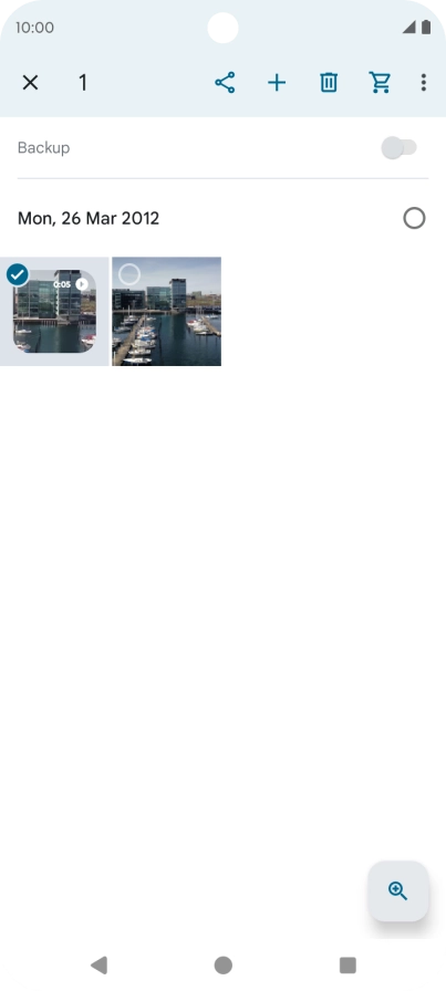 Press the required pictures or videos.