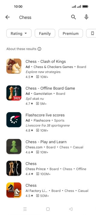 Press the required app.