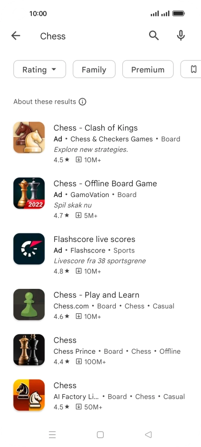 Press the required app.