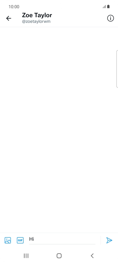 Write the required message and press the send icon.