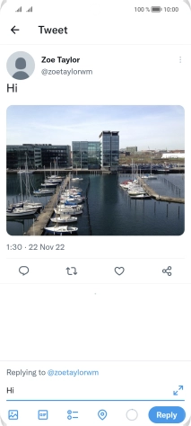 Write your reply and press Reply.