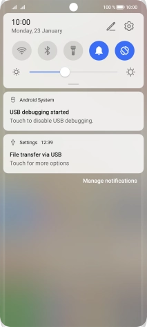 Press Touch for more options.