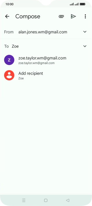 Press the required contact.