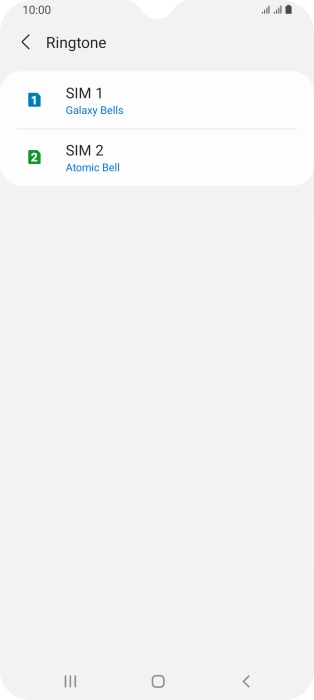 Press the required SIM. Press the required SIM.