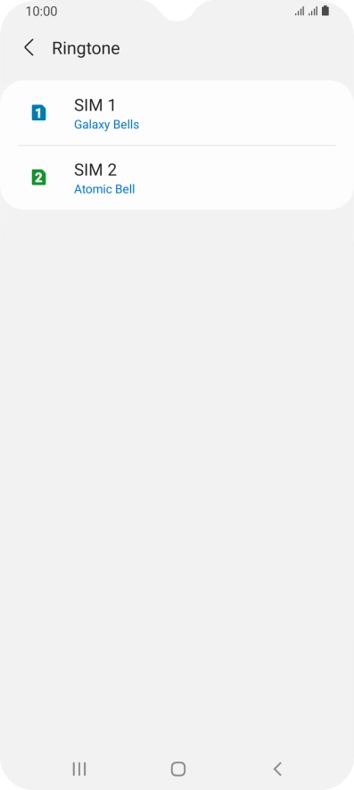 Press the required SIM. Press the required SIM.